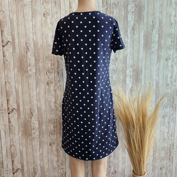 Women's Tommy Hilfiger Dress, Navy, White Polka Dot, Size SP - Picture 5 of 7
